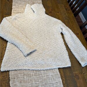 Bobeau Cream Textured Turtleneck Sweater